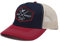 DRESSED IN MUSIC PLAY WITH ME Trucker Kappe - Halbrunder Schirm - Snapback-Verschluss - 5-Panel Design - Herren Einheitsgröße (Marineblau Granat Beige)