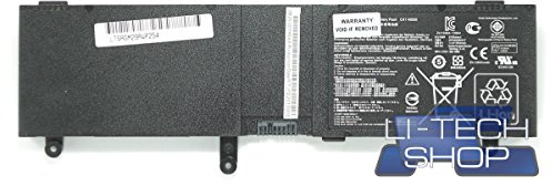 LI-TECH Batteria Compatibile 4000mAh per ASUS N550JVCM205H Nero Nuova Computer Portatile