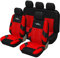 AUTOYOUTH Autositzbezüge Universal Fit Komplettset Autositzschoner Reifenschienen Autositzzubehör, Rot