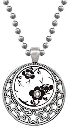 Japanische Kultur, süßer schwarzer Sakura-Anhänger, Retro-Mond, Sterne, Schmuck
