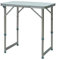 Outsunny Table Pliante Table de Camping Table de Jardin Hauteur réglable Aluminium MDF Blanc