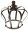 MACOSA SA77756 Deko-Krone Metall Rostbraun 24 x 26 cm groß Shabby Chic nostalgisch Rankhilfe Garten-Dekoration Gartenkrone Metallkrone Pflanzkrone