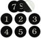 StayMax Acryl Rund Spind Nummer Tag Aufkleber Türschild Hausnummer Zimmernummer mit Selbstklebeband (1-25, schwarz)
