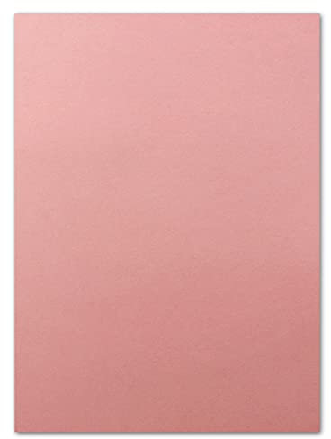 50 DIN A5 Papier-bögen Planobogen - Altrosa - 240 g/m² - 14,8 x 21 cm - Bastelbogen Ton-Papier Fotokarton Bastel-Papier Ton-Karton - FarbenFroh