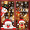 Xnova Weihnachten Aufkleber Fenster 346pcs Selbstklebend Fensterdeko mit Weihnachtsmann Weihnachts Rentier Schneeflocken Schneemann Süße Winter Statisch Haftende PVC Aufklebe Weihnachtsdeko