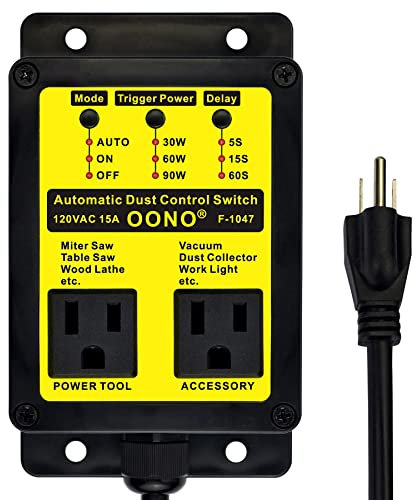 Automated Vacuum Switch Automatic Shutoff, Automatic Dust Control Switch - for Contractors and Woodworkers