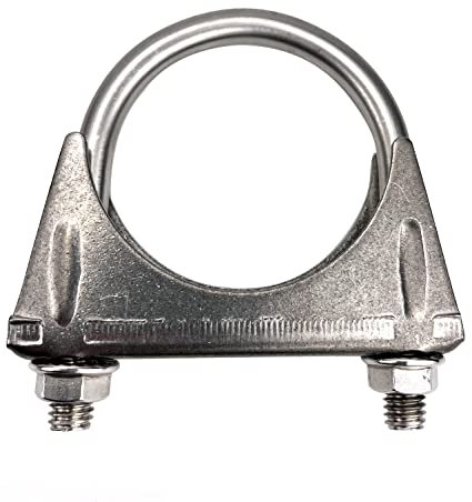 Heavy Duty 2.5 Inch Muffer Clamps Exhaust 2 1/2 Stainless Steel U Bolt Clamp on Tip Pipes Connection