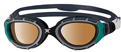 Zoggs Predator-Flex-Schwimmbrille, UV-Schutz, schnell verstellbare Schwimmbrillenriemen, beschlagfreie Schwimmbrille für Erwachsene, Goggles für Erwachsene, 3D-Flex-Ultra-Passform