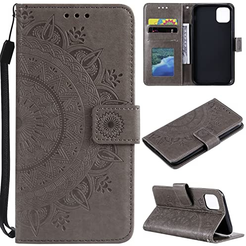 König Design Handyhülle kompatibel mit Apple iPhone 14 Schutzhülle Case Cover Kartenfach Grau