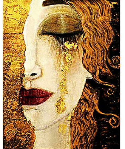 Diamant Painting Bilder Vollbild Abstrakt Gustav Klimt 5D DIY Diamond Painting Groß Full Set für Erwachsene kinder, Malen Nach Zahlen Mosaik Gemälde Kunst Handwerk Leinwand Wanddeko Geschenk 30x40cm