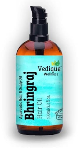 VEDIQUE Remedies Bhringraj Haaröl | 500 ml | Haarwachstum fördern, heilend und pflegend | ayurvedisches Haar- und Kopfhautbehandlungsöl | komplett natürlich