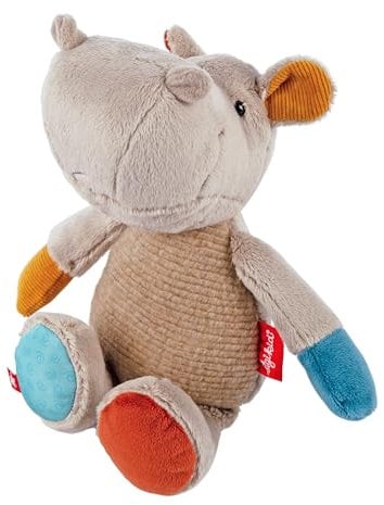 sigikid 43229 Kuscheltier Nilpferd Patchwork Sweety, Yellow für Mädchen und Jungen von 0 bis 8 Jahren