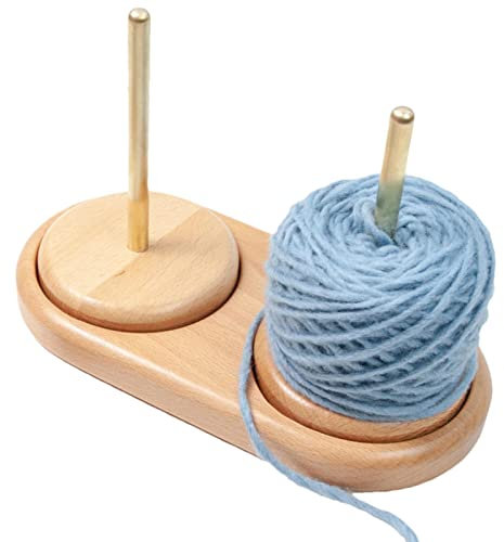 smashing Wollknäuelhalter - Garnspender Aus Holz | Handgefertigter Wollabwickler | Aufbewahrungsständer Für DIY Strick Und Häkelzubehör