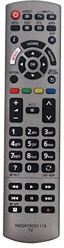 AULCMEET N2QAYB 001115 Fernbedienung Ersetzen Passend für Panasonic Viera TV TX-40EXN688 TX-40EXT686 TX-40EXW734 TX-40EXW735 TX-49EXF687 TX-49EXN688 TX-49EXT686 TX-49EXW604S TX-49EXX689 TX-43EXW754