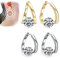 MBELLO Lymphvity MagneTherapy Germanium-Ohrringe, Lymphdrainage-Ohrringe, Lymphdrainage-Ohrringe zur Gewichtsreduktion, Magnetfeldtherapie-Ohrringe für Frauen und Mädchen (Gold+Silver)