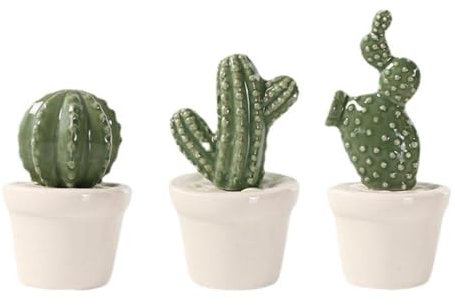 Garneck 3 Pz Piante Grasse Finte in Vaso Succulente in Ceramica Ornamento Di Piante Grasse in Ceramica Decorazioni Di Piante Grasse Finte Impostore Ceramica Decorativa Ornamenti Pianta