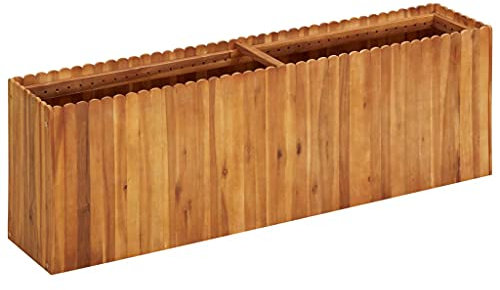 Blumenwanne Pflanztisch Balkonschrank Garten-Hochbeet 150 x 30 x 50 cm Massivholz Akazie Geeignet für Gartenbalkone im Freien