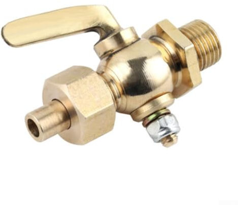 RANRAO Messing Ablasshahn Absperrventil 1/8 Zoll 1/4 Zoll 3/8 Zoll 1/2 Zoll 3/4 Zoll für BSP Außengewinde Bronze Messing Griff Wasserhahn Benzinhahn Wasserhahn Wasser (3/8 für BSP)