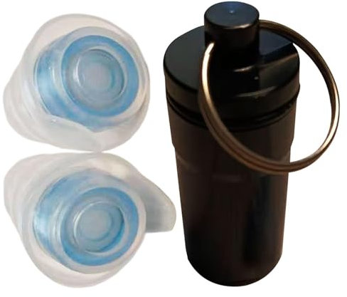 1/2 Paar Musik-Ohrstöpsel – Silikon-Gehörschützer, wiederverwendbare Gehörschutz-Ohrstöpsel mit Behälter, transparente Geräuschreduzierung, Musiker-Ohrstöpsel für Musiker, Rave-Drums, Percussion