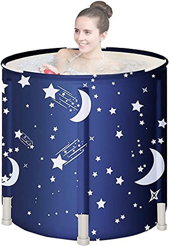 Tragbare faltbare Whirlpool-Badewanne mit Kissen für kleine Räume – Einweich-Eiswanne für freistehende Entspannung