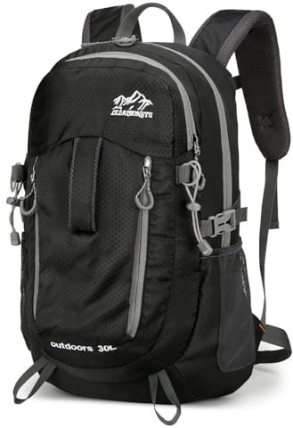 Waniki 30L Wanderrucksack Herren Damen Reiserucksack Wasserdicht Rucksack Outdoor Trekkingrucksack Leicht Groß Rucksäcke Backpack Tagesrucksack für Wandern Radfahren Klettern Camping Sport Reisen