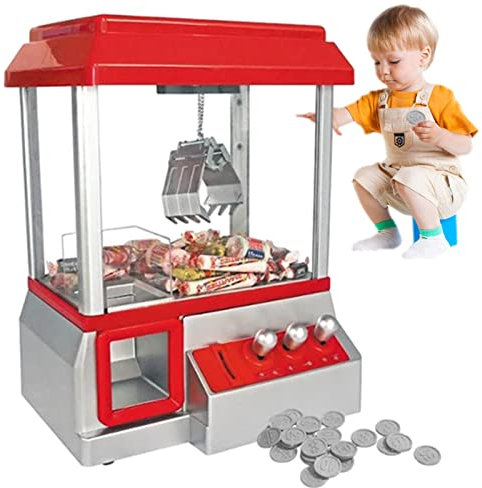Arcade Claw Machine - Macchina Per Caramelle Toy Grabber, Musica Di Carnevale Retrò Con 24 Monete Da Gioco Regalo Di Compleanno | Macchina Classica Per Gru, Cingolato Per Caramelle Arcade