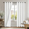 Deconovo 100% Blackout Curtains with Double-sided Microfiber Fabric 108 Drop Long Thermal Insulated Eyelet Curtains for Bedroom, Dirty White W52 x L108 inch, 2 Panels