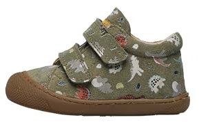 Naturino Lauflernschuhe aus Veloursleder mit Dinosaurier, Militärgrüne 23