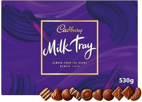 1 x Milk Tray Chocolate Gift Box 530g Delicious Tasty And Twisty Treat Gift Hamper For Birthday,Christmas,Easter,New Year