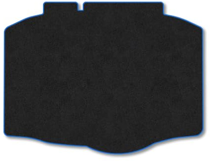 Seat Ibiza (2017+) [Hatchback] Carpet Boot Mat | Blue Edge Trim Tailored Fit Boot Liner Full Coverage Protection Accessories Easy Clean Anti Slip Made in the UK