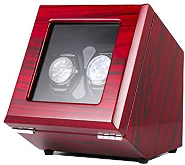 Watch Winder Caja enrolladora automática para Relojes, Interruptor táctil de Motor silencioso, Caja de Almacenamiento para Relojes de Pulsera de Fibra de Carbono (D) Watch Winder
