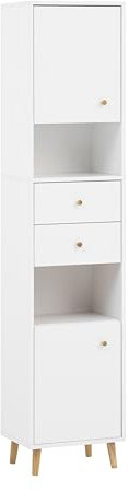 Schildmeyer Bjarne Hochschrank 701986, weiß matt, 40,3 x 33 x 180,6 cm