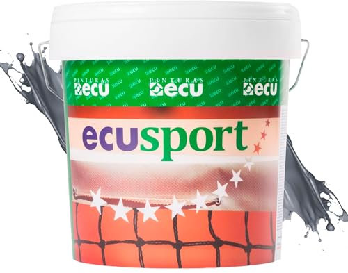 PINTURAS ECU - Pintura Suelos, Garajes y Pavimentos Deportivos en general - 15L - Acabado Mate - Protege y decora las superficies de hormigón, cemento y asfalto (Gris, 15 Litros)
