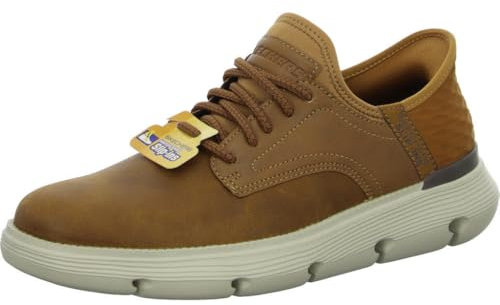 Skechers Mens Slip ins Garza Gervin Leather Upper Wheat LTH 8 UK