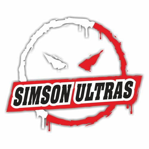 Aufkleber Simson Ultras Rot Weiß WETTERFEST UV Schutz Auto Moped Motorrad