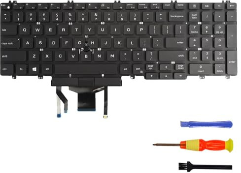 For Dell Latitude 5500 5501 5510 5511 Precision 3500 3501 3540 3541 backlit keyboard (US, Backlight)