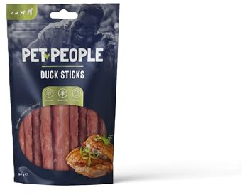 Pet People Duck Sticks 80g, Natural, Grain Free, High Protein, Dental Care, Dog Snacks - 8pc, 80g (1 Bag)