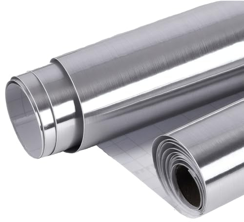 30cm x 3m Spiegelfolie Selbstklebend, Silber Metallische Klebefolie | Wasserfeste Spiegelfolie Zum Dekorieren Von Wänden, Schränken Und Möbeln, Ideal Für Wohnzimmer, Schlafzimmer Und Küche