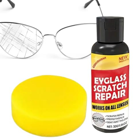 Brille Kratzerreparatur - 100 G Brillenlinsen -Politis - Zum Entfernen Von Kratzern | Langlebiger Sonnenbrillenreiniger Für Glas, Uhr, Telefon, Kamera, Bildschirmabschlauchreparatur | Tägli