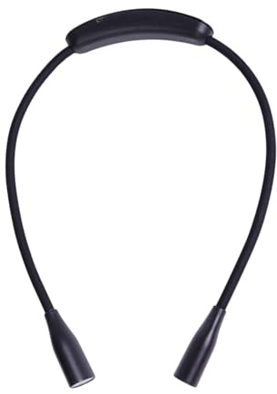 Generico Lampe de lecture de cou - Lampe de livre rechargeable par USB, luminosité réglable avec bras flexibles et pliables, design léger mains libres | Idéal pour la lecture