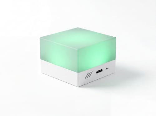 Tinysquare AirCube – Luftqualitätssensor mit Zigbee 3.0 für Home Assistant, misst CO2, VOC, Temperatur, Luftfeuchtigkeit und AQI, 100% lokal ohne Cloud, Open Source, kompakt (52 mm), USB-C