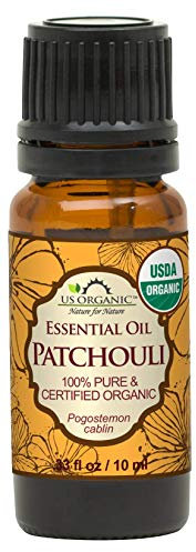 Nos orgánico 100% puro aceite esencial de pachuli – USDA Certificado Orgánico, vapor de agua destilada – W/Euro crema