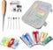 YICBOR Schrägbandformer Kits 6 mm 12 mm 18 mm 25 mm Stoff Schrägband Maker mit Binder Fuß Bradawl Quilting Clips Nähnadeln Kit
