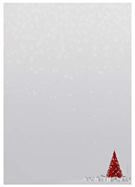 paperandpicture.de Weihnachtsbriefpapier | Weihnachtstraum | 100 Blatt DIN A4 Motivpapier, Weiß