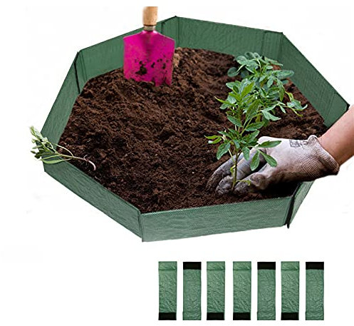 Brawdress Garteneinfassung, dekorative Beeteinfassung, Selbstmontage, Landschaft, Pflanzen, Beethalter, Platten zum Einstecken von Terrassen für den Außenbereich, 15 x 50 cm
