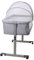 RELOVE Berceau Nomade Pliable 0 à 6 Mois, avec Matelas, Capote et Moustiquaire, Léger et Compact, Sac de Transport Fourni, avec Panier De Rangement (96*57*77cm (Gris))