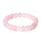 Deft and ProfessionalBracelet Quartz Rose Rose pour Femmes Hommes Bracelet en Pierre Naturelle élastique 8mm Perles Rondes Bracelet Chanceux Femme Cadeau GMB22