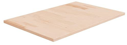 vidaXL Waschtischplatte, Tischplatte für Computertisch Couchtisch Schminktisch, Ersatztischplatte für Badezimmer, Ersatzplatte Arbeitsplatte, Massivholz Unbehandelt