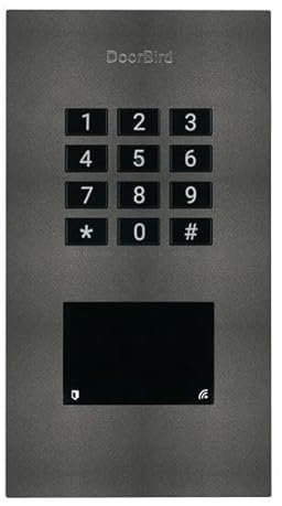 DoorBird A1121 Unterputz IP Zutrittskontrollsystem | Zutrittskontrolllösung mit Keypad, RFID und Bluetooth, in Eisenglimmer (DB703)