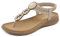 Meik Mangni Donna Sandali Piatti Estive Bohemia Pantofole Infradito da Spiaggia Ciabatte Antiscivolo Punta Aperta A Beige 42 EU